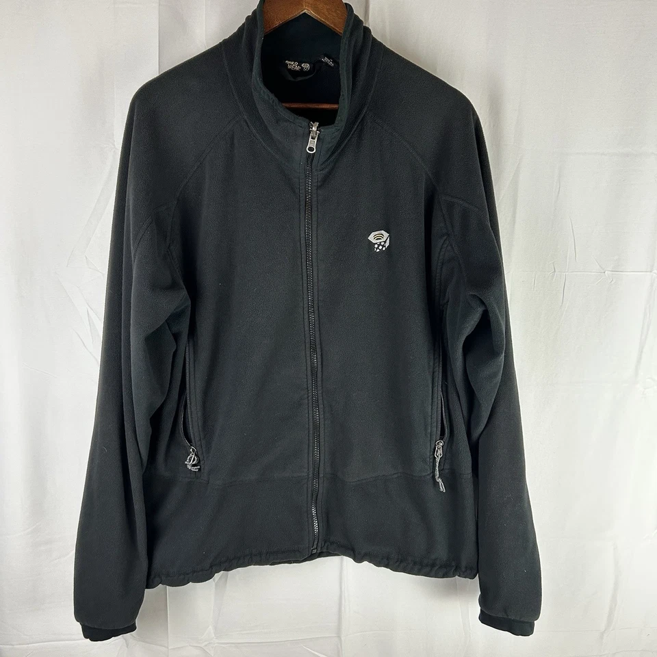 Chaqueta MOUNTAIN HARDWEAR Para Hombre XL Negra Polartec Polar Cremallera Completa Foto 1 de 4