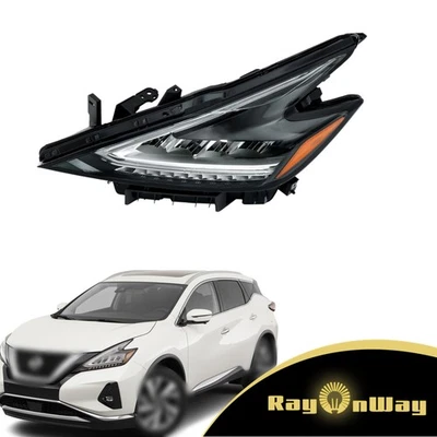 For 2019-2020 2021 Nissan Murano S SV SL Driver Side Black Housing LED Headlight Foto 1 de 4