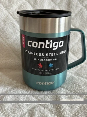 Nuevo Contigo 14 oz. Taza Streeterville de acero inoxidable aislada al vacío verde   Foto 1 de 4