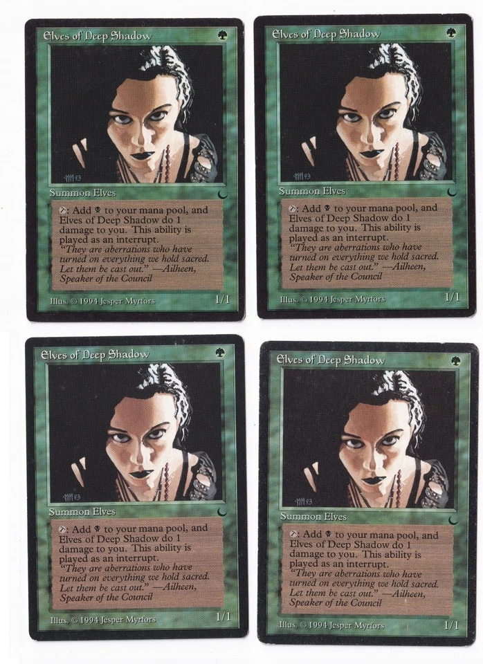 Elves of Deep Shadow x4 -The Dark -MTG MP/LP  -FREE SHIPPING! - Image 1 of 2