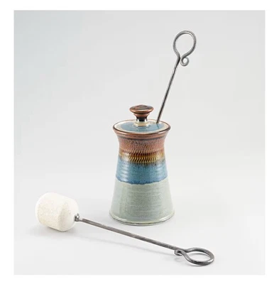 Panela de fogo feita à mão Cape Cod com ferro e pedra-sabão varinha iniciadora de fogo - Imagem 1 de 2