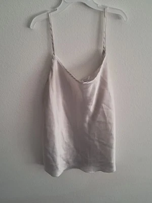 Camisola vintage blanca satinada sin mangas cami talla M - cine y etoile coqueta niña Foto 1 de 4