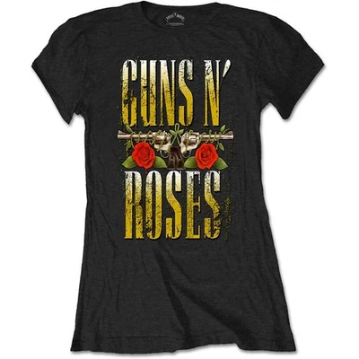 BITCRUNCHER Ladies Guns n' Roses Big Guns Official T-Shirt Womens