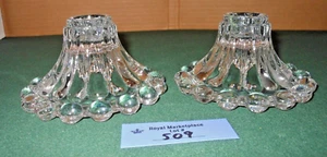 2 candelabros BOOPIE de vidrio transparente vintage - Imagen 1 de 4