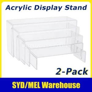 10PCS Acrylic Jewellery Stand Display Super Clear Makeup Riser Holder Organiser - Picture 1 of 8