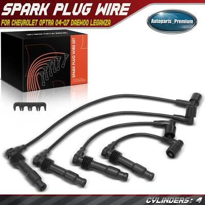 4Pcs Spark Plug Wire Set for Chevrolet	Optra 04-07 Daewoo Leganza Suzuki Forenza - Image 1 of 4