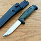 Mora Basic 511 Fixed Knife 3.5' Carbon Steel Blade Black/Green Synthetic Handle 