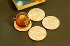Round Mother of Pearl Coaster Tea Coffee Cocktail Handmade Coaster Home Decor