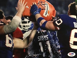 QB Phil Simms Auto 8x10 Photo NY Giants PSA SB Champs 21 25 - Picture 1 of 4