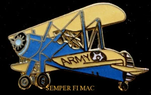 PT-17 STEARMAN ANSTECKNADEL US ARMY Doppeldecker Trainer PILOT CREW SOLO FLÜGEL GESCHENK WOW - Bild 1 von 1