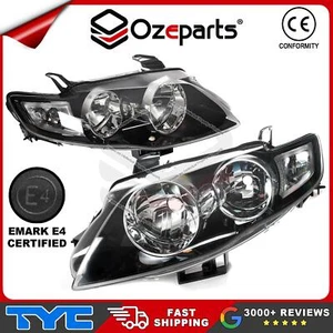 TYC Pair LH+RH Head Light Lamp (Black) For Ford Falcon FG XT G6 G6E 2008-2014 - Picture 1 of 6