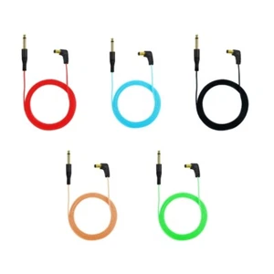 6.35mm to DC- 5.5x2.1mm Cable Connector Tattoo Clip Cord Right Angle 1.8M Soft - Afbeelding 1 van 11
