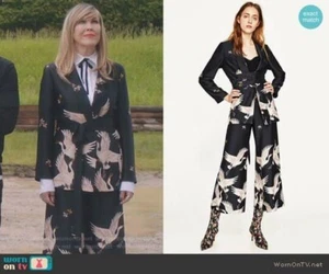ZARA Negro Estampado FloralCo Ord Conjunto Traje Blazer Faja Cinturón ASO Moira Rosa PEQUEÑO - Imagen 1 de 30