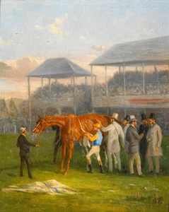 William J Shayer Going To The Post 1889 Horse Race Wall Art Canvas - Picture 1 of 1