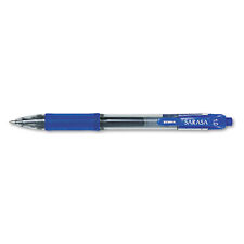 Zebra Sarasa Retractable Gel Pen Blue Ink Bold Dozen 46620