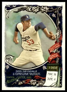 Don Drysdale 2023 Topps Allen & Ginter Spotless Spans Card #SS-9 Los Angeles - Picture 1 of 2