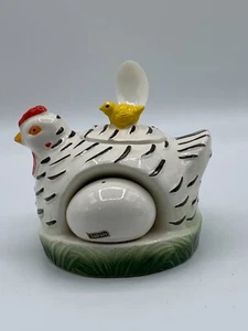 VTG Japan Nesting Hen Sugar Container w/ Egg Salt & Pepper Shakers Lid/Spoon - Picture 1 of 14