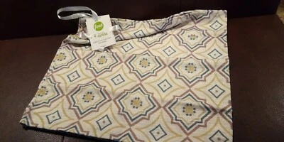 Juego de 4 Servilletas Texturizadas Food Network 20"x20" Poli Crm-Burg-Blu-Turq-Amarillo-Dorado Foto 1 de 4