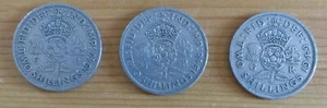 3 Nr. GB Zwei Schilling Münzen - 1947/48/49 - zirkuliert - Bild 1 von 2