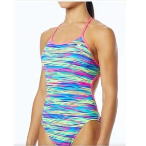 59,99 $ TYR Bonzai Damen Crosscut Tieback einteiliger Badeanzug, blau-mehrere Gr. 26 - Bild 1 von 9