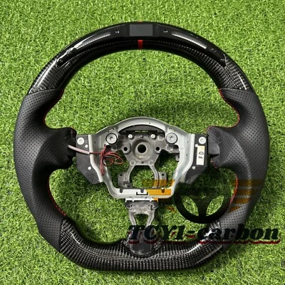 LED Carbon Fiber Steering Wheel Fit for Nissan Z34 370Z 2008-2021 - Image 1 of 4