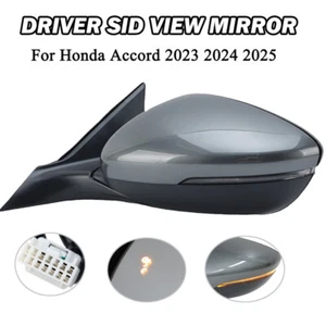 Grey Mirror For Honda Accord 2023-2025 Left Driver Side W/Blind Spot Signal 8Pin - Picture 1 of 17