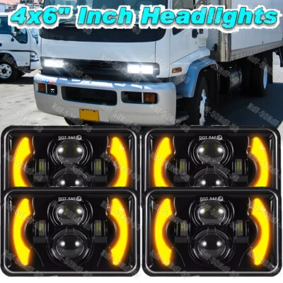 4Pcs Headlamp For Isuzu NQR NPR NPR-HD FTR 4x6" LED Headlight Hi/Lo Sealed Beam - Image 1 of 4