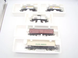 LIMA - HO - LOT DE 5 WAGONS DE MARCHANDISES - BOITES - ANCIEN - - Picture 1 of 15