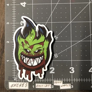 Small Bloody Frankenstein Face Adult Humor Guitar Skateboard Sticker B14W - Picture 1 of 1