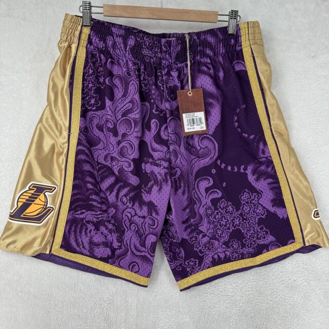 Women's Los Angeles Lakers Mitchell & Ness Gold Jump Shot Shorts