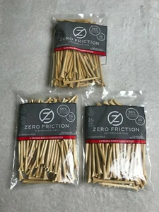 225 Excel Zero Friction 2 3/4" 3 Prong Hardwood Tees 3 Packs of 75 Each NEW - Picture 1 of 4
