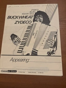 Rare BUCKWHEAT ZYDECO 1980 PROMO AD Louisiana Cajun Country EXCELLENT FS - Picture 1 of 9