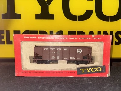 Tolva HO Tyco Pennsylvania Railroad Operating con caja, todos los pasos Foto 1 de 4