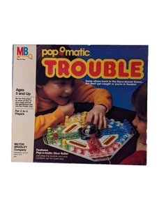 Trouble Pop O Matic Gioco da Tavolo Edizione 1986 MB Milton Bradley Completo - Foto 1 di 4