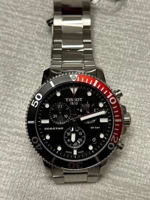 Reloj para hombre TISSOT Seastar 1000 cronógrafo cuarzo esfera negra T120.417.11.051.01 Foto 1 de 4
