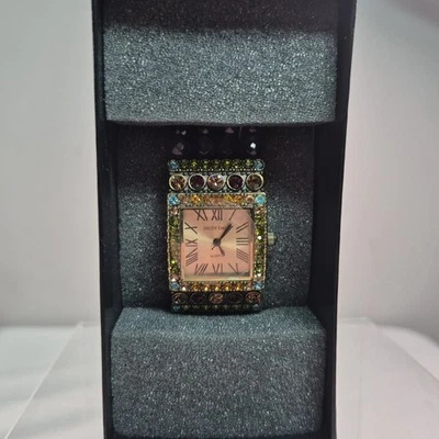 Reloj Heidi Daus Swarovski Cristal 4 Hilos Cuentas Púrpura Facetas Multicolor Nuevo en Caja Foto 1 de 4