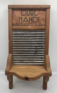 Vintage Dubl Handi Waschbrett Columbus Ohio Washboard Company Deko selten - Bild 1 von 4
