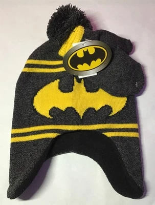 Niños Batman Nieve Invierno Gorro Sombrero Mitón Guantes Conjunto DC COMICS Superhéroe Foto 1 de 4