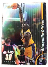 1998-99 Topps Finest Shaquille O'Neal Refractor w/Coating #3 Jumbo Card 🏀