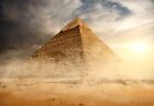 Fototapete PYRAMIDEN-VLIES (3460E)-Natur Ägypten Sonnenuntergang Dünen Wüste XXL