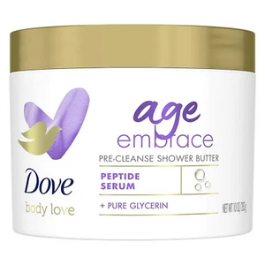 Dove Body Love AGE EMBRACE Pre-Cleanse Shower Butter Cream Peptide Serum 10oz. - Picture 1 of 2