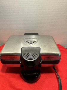 Hamilton Beach Waffle Maker Irons Belgian Style Double Kitchen Bakery Stainless! - Picture 1 of 4