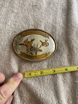 Cuerda de vaquero vintage alemana plateada con hebilla de cinturón occidental  Foto 1 de 4