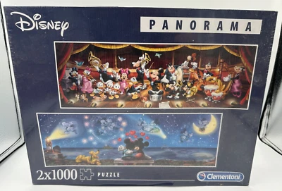 Disney панорама пазл Clementoni 2 x 1000 шт. Микки Маус новый запечатанный - Изображение 1 из 4