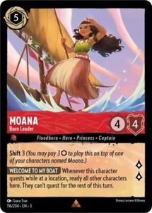 Moana Born Leader Non-Foil Disney Lorcana 116/204 Into The Inklands - Picture 1 of 1
