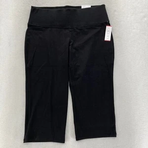 LIVI Active Crop Pants Women's 14/16 High Waist Signature Stretch Black Yoga NWT - Picture 1 of 11