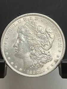 1890-P Morgan Silver Dollar Gem Brilliant Uncirculated Mint State MPL CW Luster - Picture 1 of 2