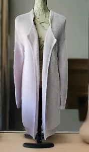 Gap Open Front Midi Long Cardigan Mauve Waffle Knit Women's XS - Picture 1 of 7