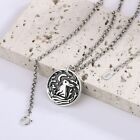 Rabbit Moon Pendant Necklace Round Cute Jewelry ChainNecklace
