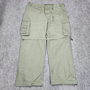 Boy Scouts Of America Convertible Uniform Pant Mens 38 Relaced Green Canvas - Picture 1 of 14